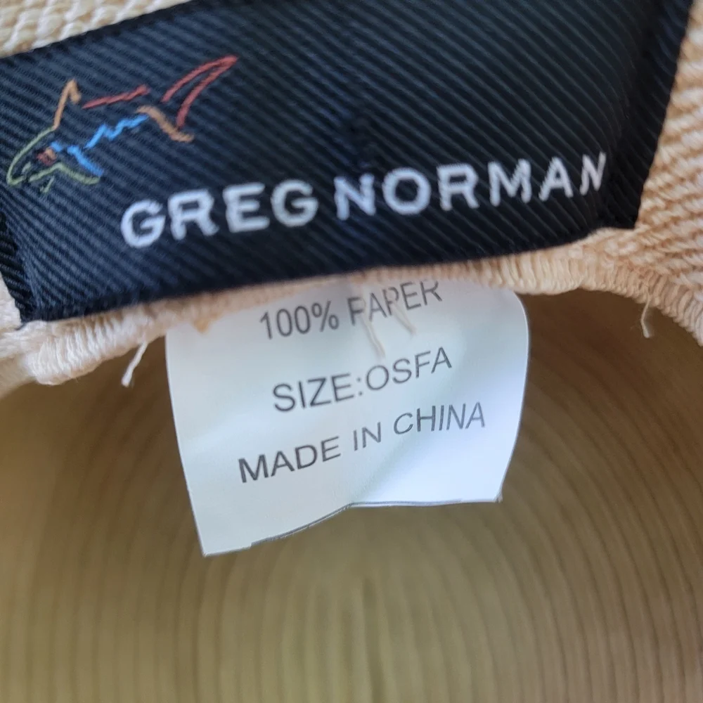 Greg Norman Signature Women's Straw Golf Hat Packable Summer Beach Sun Paper